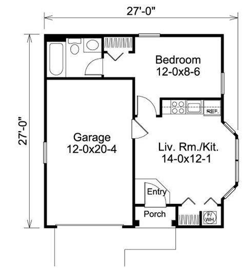 A guide to garage apartment plans. Garage With Apartment Floor Plans 19 One car garage apartment plans - houseplannings.com ...
