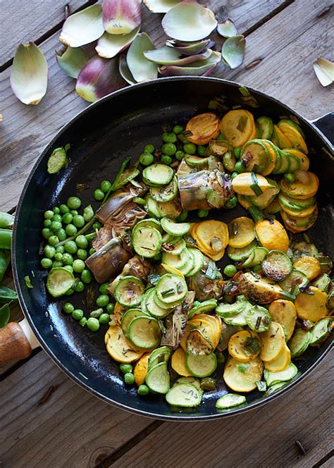 Poêlée de légumes de printemps