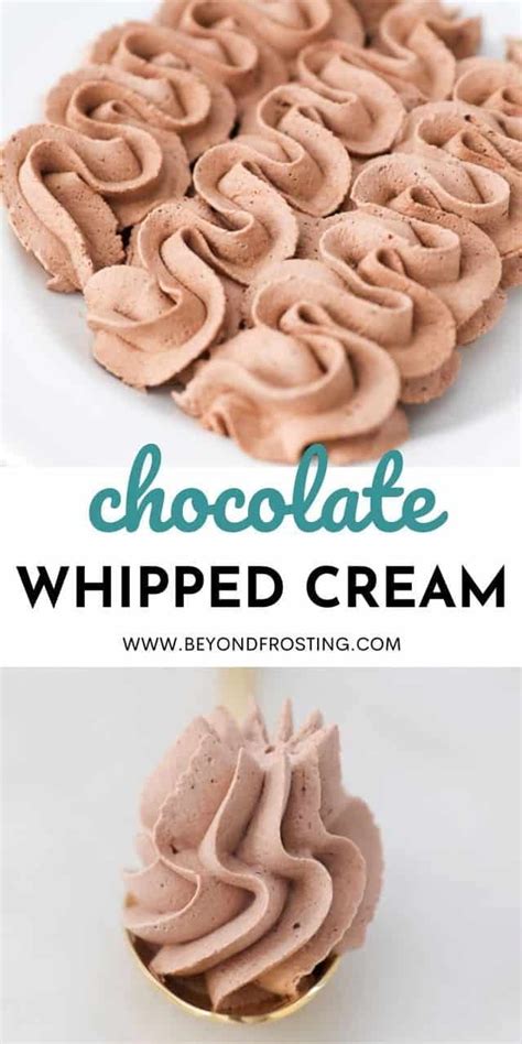 Easy Homemade Chocolate Whipped Cream Recipe In 2021 Chocolate