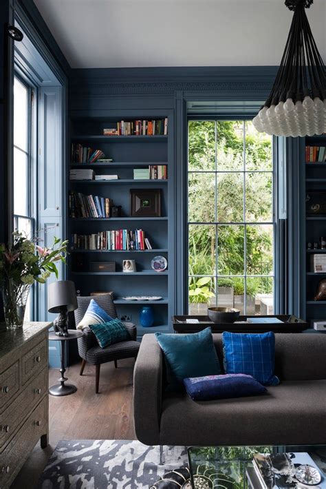 When your space has plenty of light, teal blue walls can be just the ticket for a calm and unique living room. 9 Dark, Rich & Vibrant Rooms that Will Make You Rethink Everything You Know About Color | Blue ...