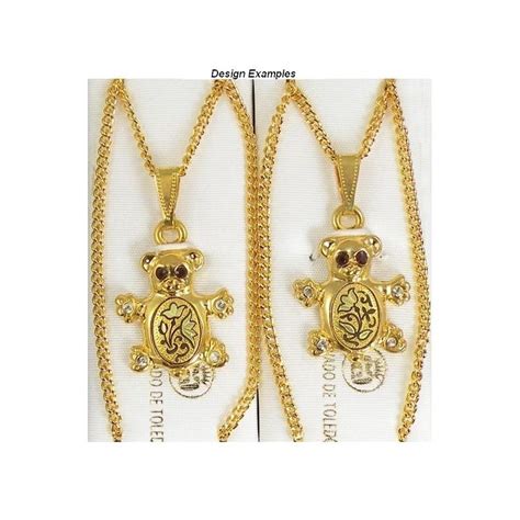 Is that gold is forest while damascene is a person living in or originating from damascus. Damascene Gold Bear Pendant