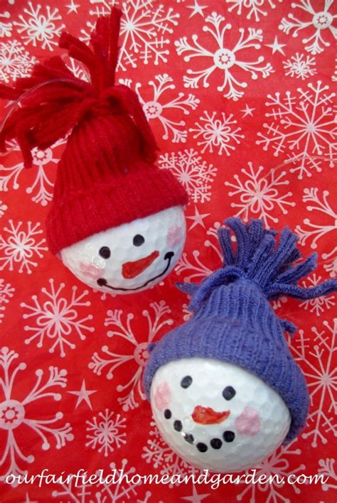 Snowman Ornaments ~ From Golf Balls A Quick And Easy