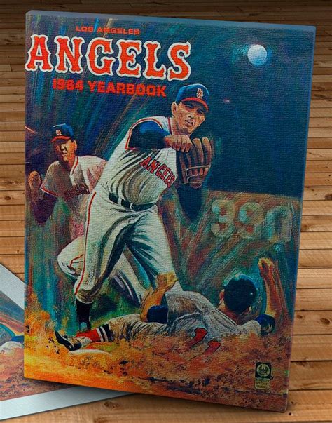 1964 Vintage Los Angeles Angels Baseball Program Canvas Gallery Wrap