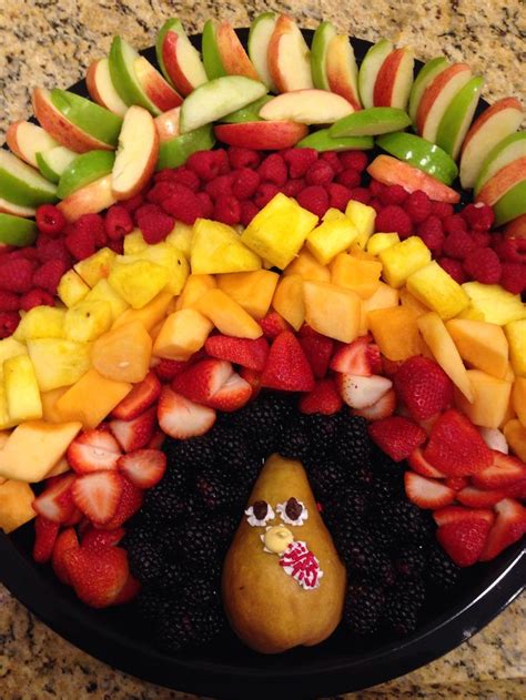 Turkey Fruit Platter For Thanksgiving You Can Use Any Fruit But I
