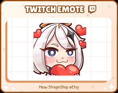 Twitch Emote Paimon Heart Love Genshin Impact Sub Emoji Etsy Hong Kong