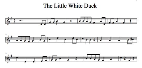 The Little White Duck Free Sheet Music The Violin Place