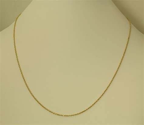 14k Solid Real Yellow Gold Diamond Cut Rope Chain Necklace 15mm 18 Women Ebay