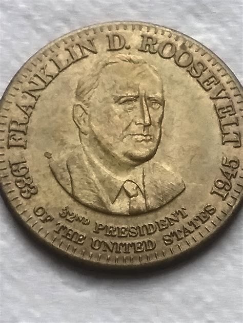 Vintage Franklin Roosevelt Presidential Coin Free Shipping Etsy