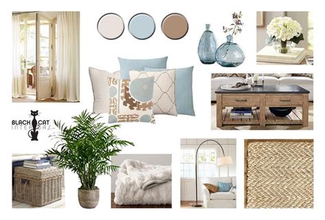 Coastal Living Room Online Interior Design Moodboard Etsy Beach House