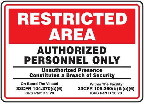 Authorized Personnel Only Restricted Area Safety Sign MASE921
