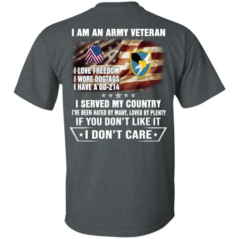 I Am An Army Security Agency Veteran T Shirt On Back Veterans Nation