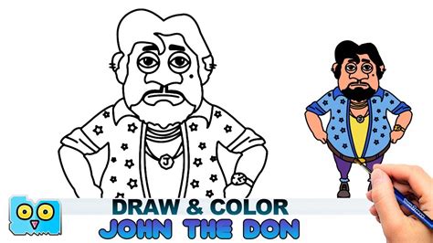 Motu patlu cartoon character coloring pages for nursery, kindergarten and first grader's to print out and color. John the Don Drawing & Coloring from Motu Patlu - How to ...