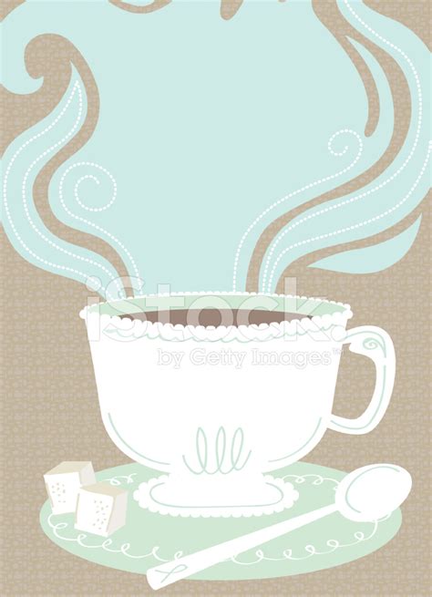 Cute Coffee Cup Background Stock Vector