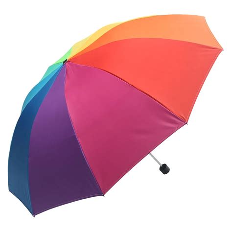Windproof Foldable Rainbow Waterproof Beach Umbrella Automatic Rain