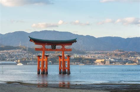 Miyajima Hiroshima Japan At The Famed Floating Torii Gate Stock Photo