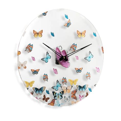 Waterdale Collection Clock Wall Art Butterflies 16 Inch — Kitchen Clique