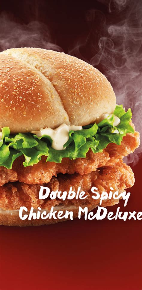 Come experience the thrill of mcdonald's one and only fiery spicy passion meal of spicy chicken mcdeluxe, hot & spicy mcshaker fries and the refreshing passion mcfizz. Spicy Chicken McDeluxe™ | McDonald's® Malaysia