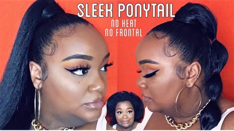 Check spelling or type a new query. Sleek Ponytail |NO heat |NO frontal 2-in-1 hairstyle - YouTube