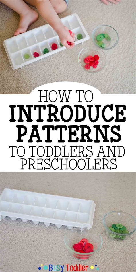 A nutrition activity for preschoolers. Introducing Patterns to Toddlers & Preschoolers ...