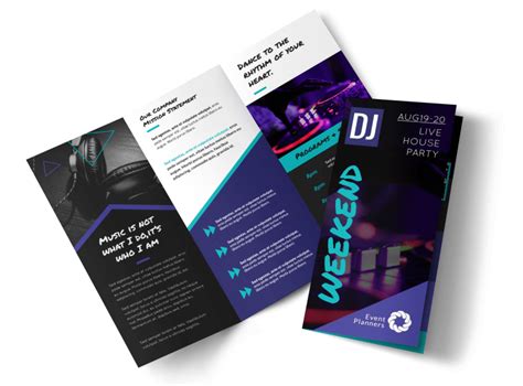 DJ Brochure Templates | MyCreativeShop | Brochure template, Brochure print, Trifold brochure