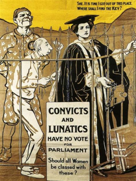 Propaganda Political Convict Lunatic Women Suffrage Uk Art Print Poster