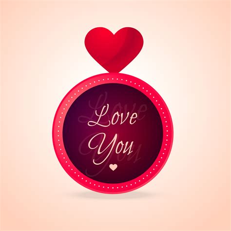 Love You Heart Design Vector Design Illustration Download Free Vector