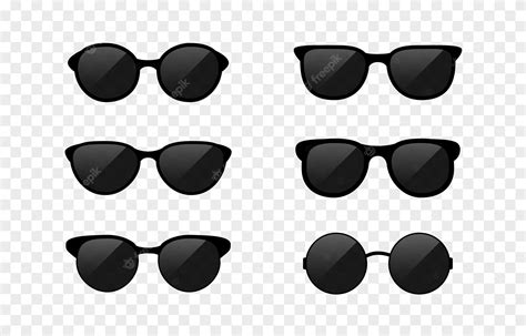 Premium Vector Set Of Vector Glasses Png Sunglasses On An Isolated