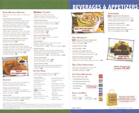 Bob Evans Printable Menu Ad Crush Your Cravings With Food You'll Love