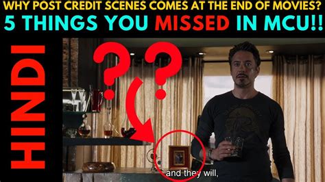 5 Things You Missed In Mcu And Why Post Credit Scenes Comes At The End Of Movies Pt 1 Youtube