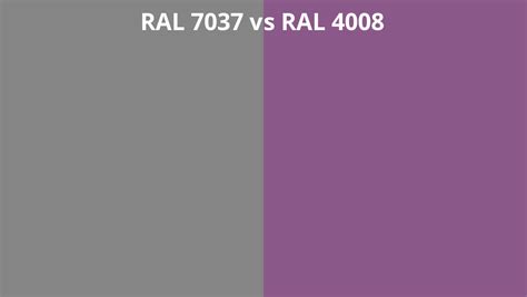 RAL 7037 Vs 4008 RAL Colour Chart UK