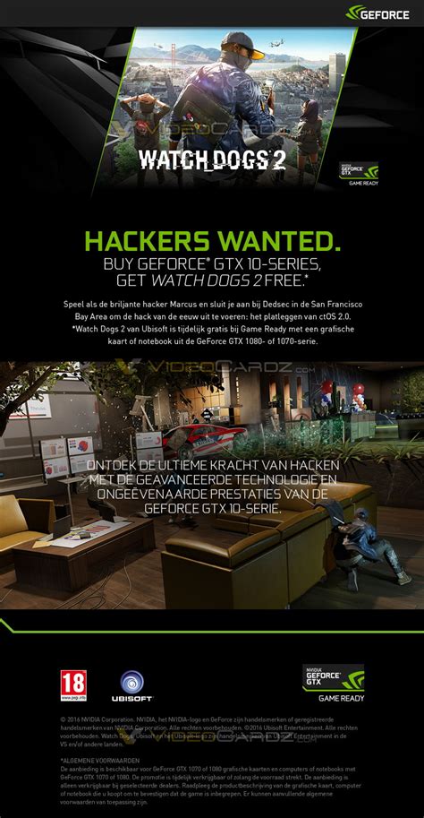 Watch Dogs 2 Free With Geforce Gtx 1080 And Gtx 1070