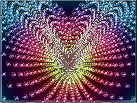 Love Bubbles Fractal Art Crazy Heart Cool Wallpaper
