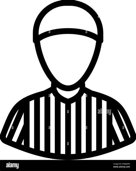 American Football Referee Icon Editable Bold Outline Design Vector