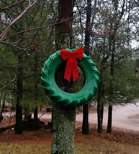 13 Best Recycled Tire Christmas Decoration Ideas For 2021