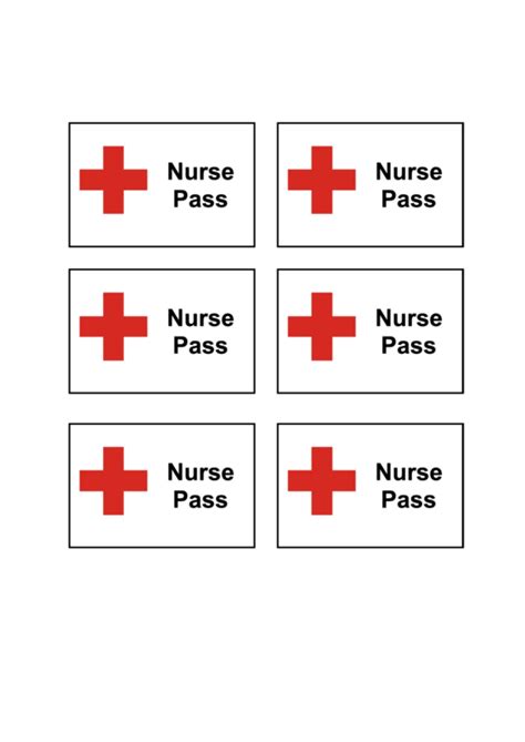 Printable Free Nurse Pass Template Printable Templates
