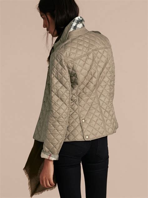Diamond Quilted Jacket Pale Fawn Burberry