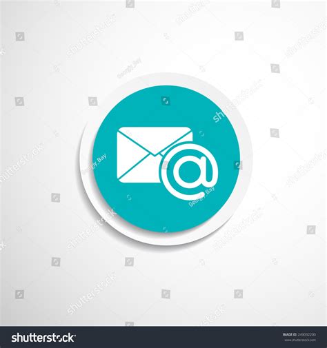 Vector Illustration Email Icon Outbox Flat Stock Vector Royalty Free