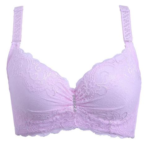 Womens Sexy Lace Big Size 34 Cup Underwire Lace Push Up Bra Wine