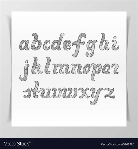 Hand Drawn Vintage Lettering Alphabet Royalty Free Vector