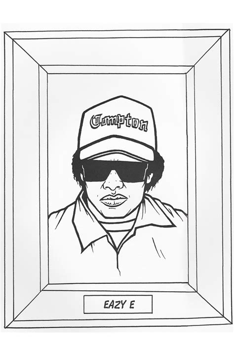 48 pages of line drawings of gangsta rappers, done with the thick black line we all remember from the coloring books of our youth. GANGSTA RAP COLORING BOOK - Sourpuss Clothing