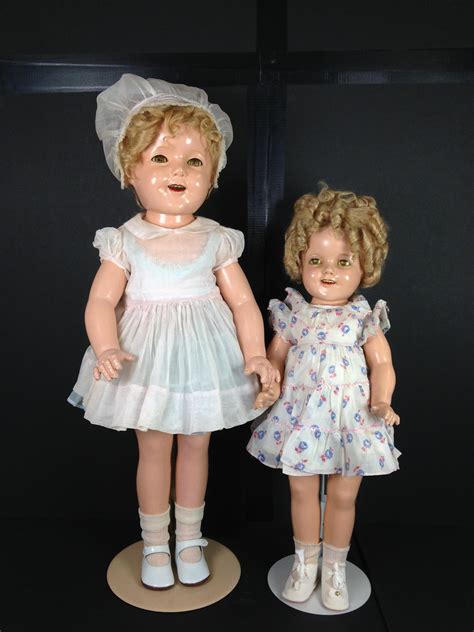 lot 2 ideal composition shirley temple dolls includes 27 flirty eye doll marked shirley