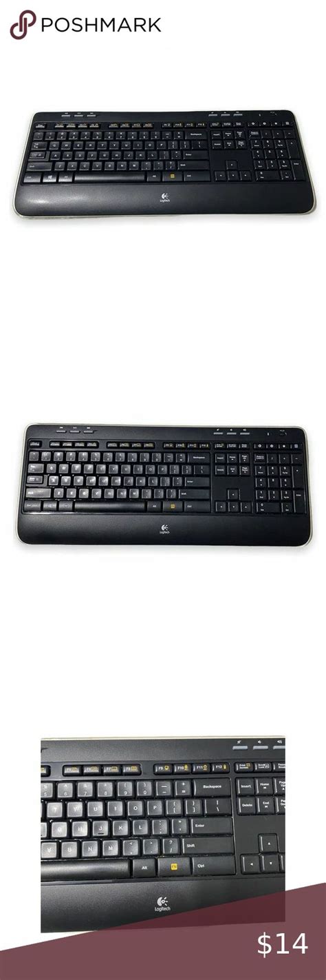 Logitech K520 Wireless Full Size Black Keyboard No Usb Dongle Receiver