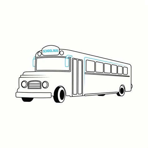 How To Draw A School Bus Step By Step
