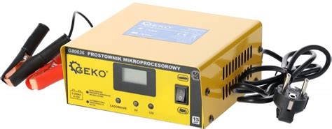 Prostownik Do Akumulatora Geko Prostownik Mikroprocesorowy Lcd 612V 15A