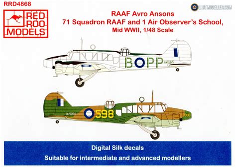 Raaf Avro Ansons 71 Sqn And 1 Air Observers School 148 Red Roo Models