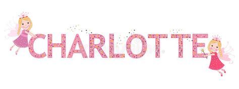 Charlotte Name Text Word With Love Heart Hand Written For Logo