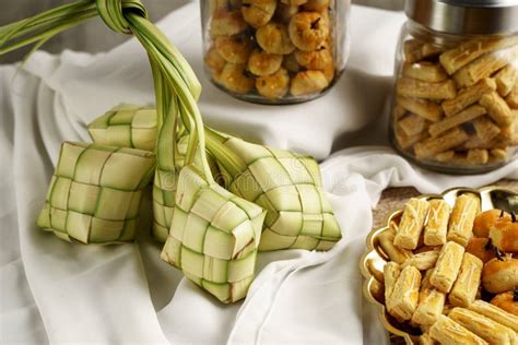 Ketupat And Snacks For Eid Mubarak Stock Photo Image Of Fitri Asia