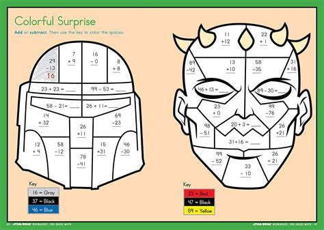 Star Wars Color By Math Worksheets Printable Math Coloring Ideas