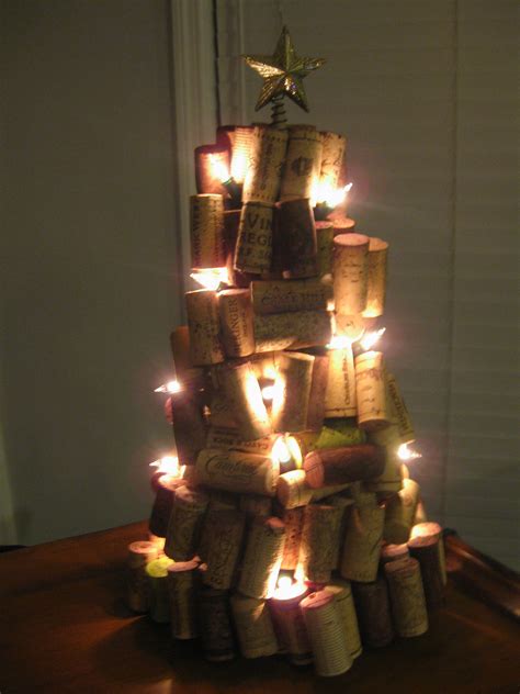 Picture Of Diy Lit Up Wine Cork Christmas Tree
