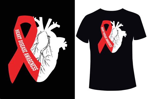 Heart Disease Awareness T Shirt Design Template 16927605 Vector Art At
